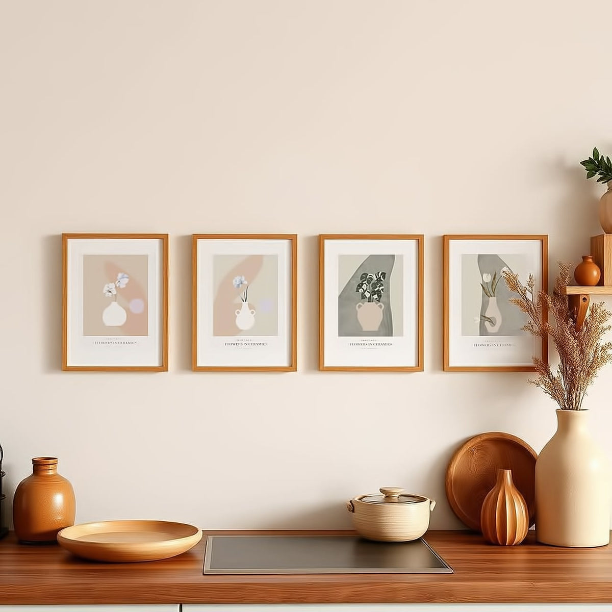 Dosenritter | Flowers Wandbilder Modern, Minimalistisch, Abstrakt, Druckbilder für Esszimmer, Wohnzi