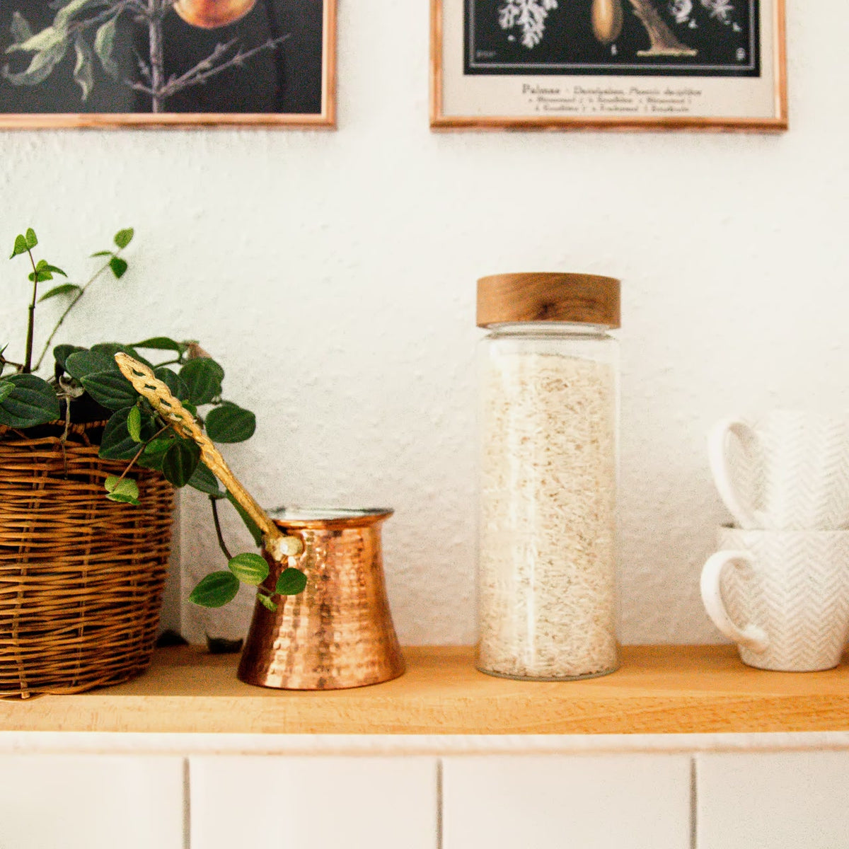 2er Set | Manuka, Vorratsglas / Gewürzglas mit Akaziendeckel, luftdicht aus Borosilikatglas