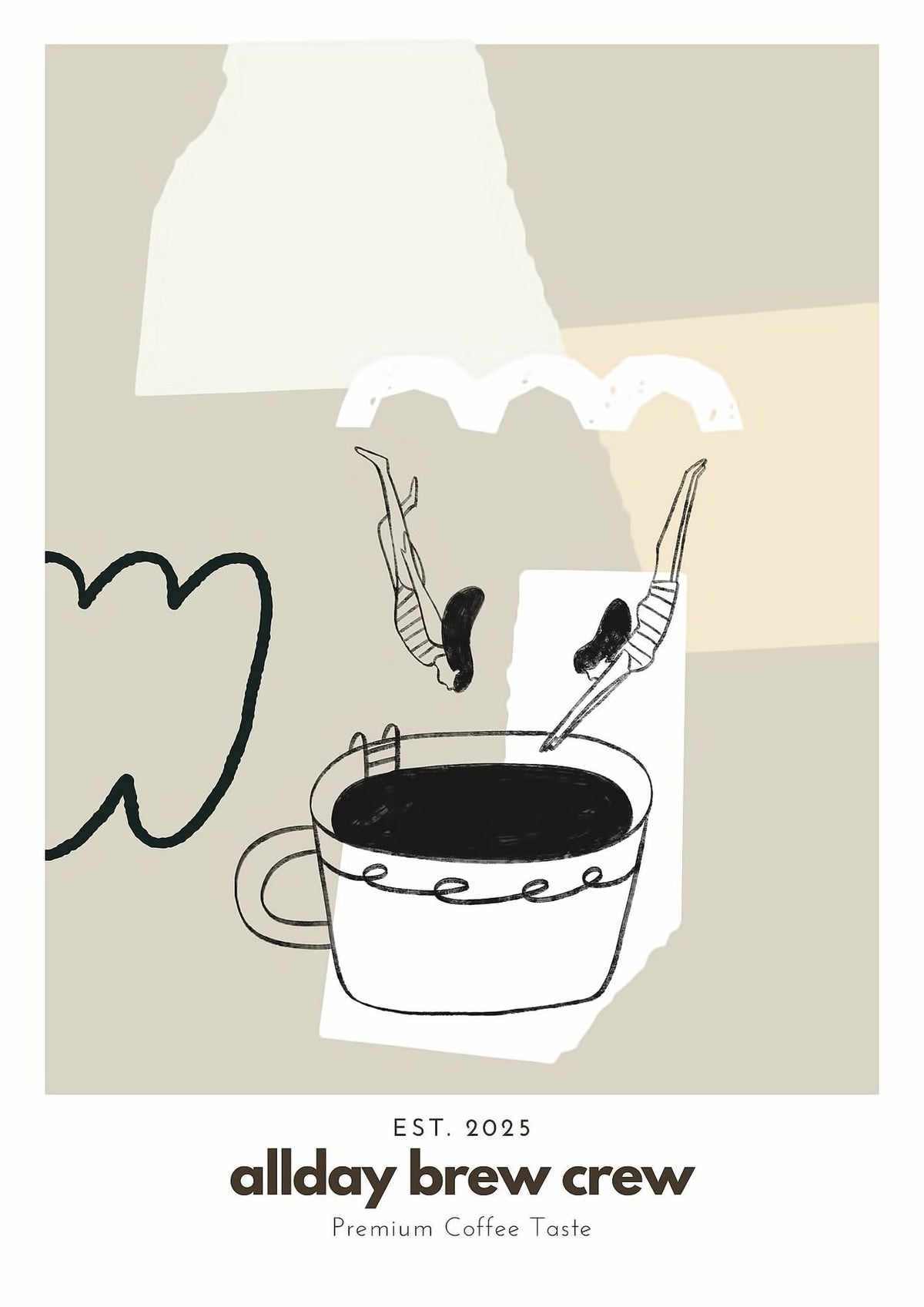 Dosenritter | Kaffee Wandbilder Modern, Minimalistisch, Abstrakt, Druckbilder für Esszimmer, Wohnzim