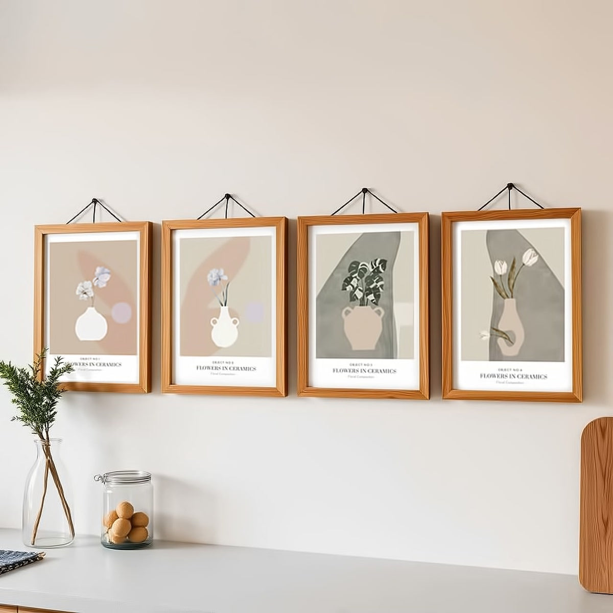 Dosenritter | Flowers Wandbilder Modern, Minimalistisch, Abstrakt, Druckbilder für Esszimmer, Wohnzi