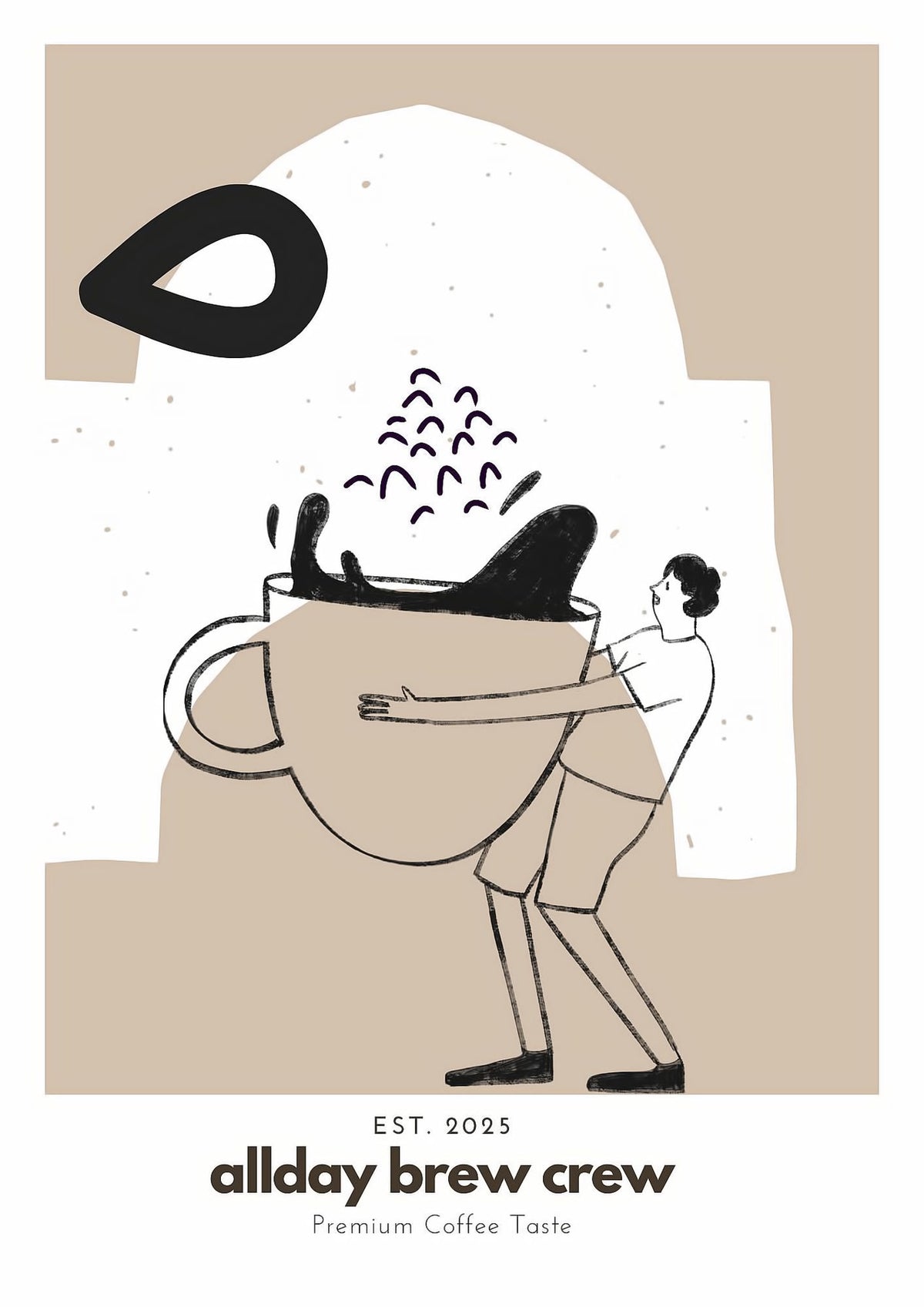 Dosenritter | Kaffee Wandbilder Modern, Minimalistisch, Abstrakt, Druckbilder für Esszimmer, Wohnzim