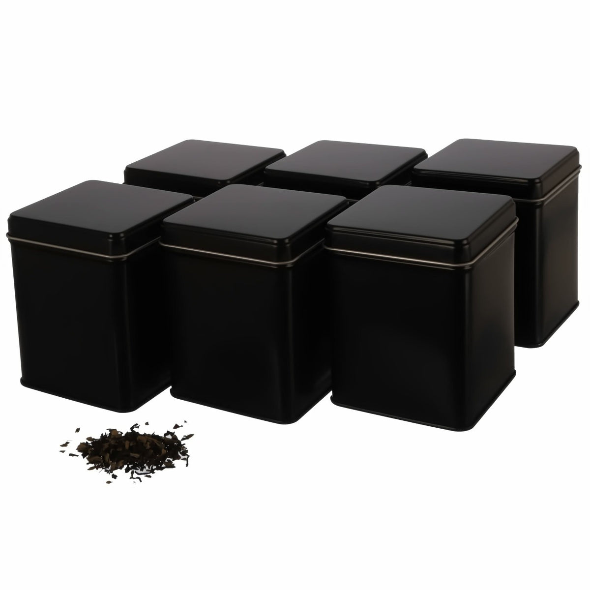 Vorratsdosen-Set-schwarz-eckig-Aromaschutz-aus-Metall-WATSON-von-Dosenritter