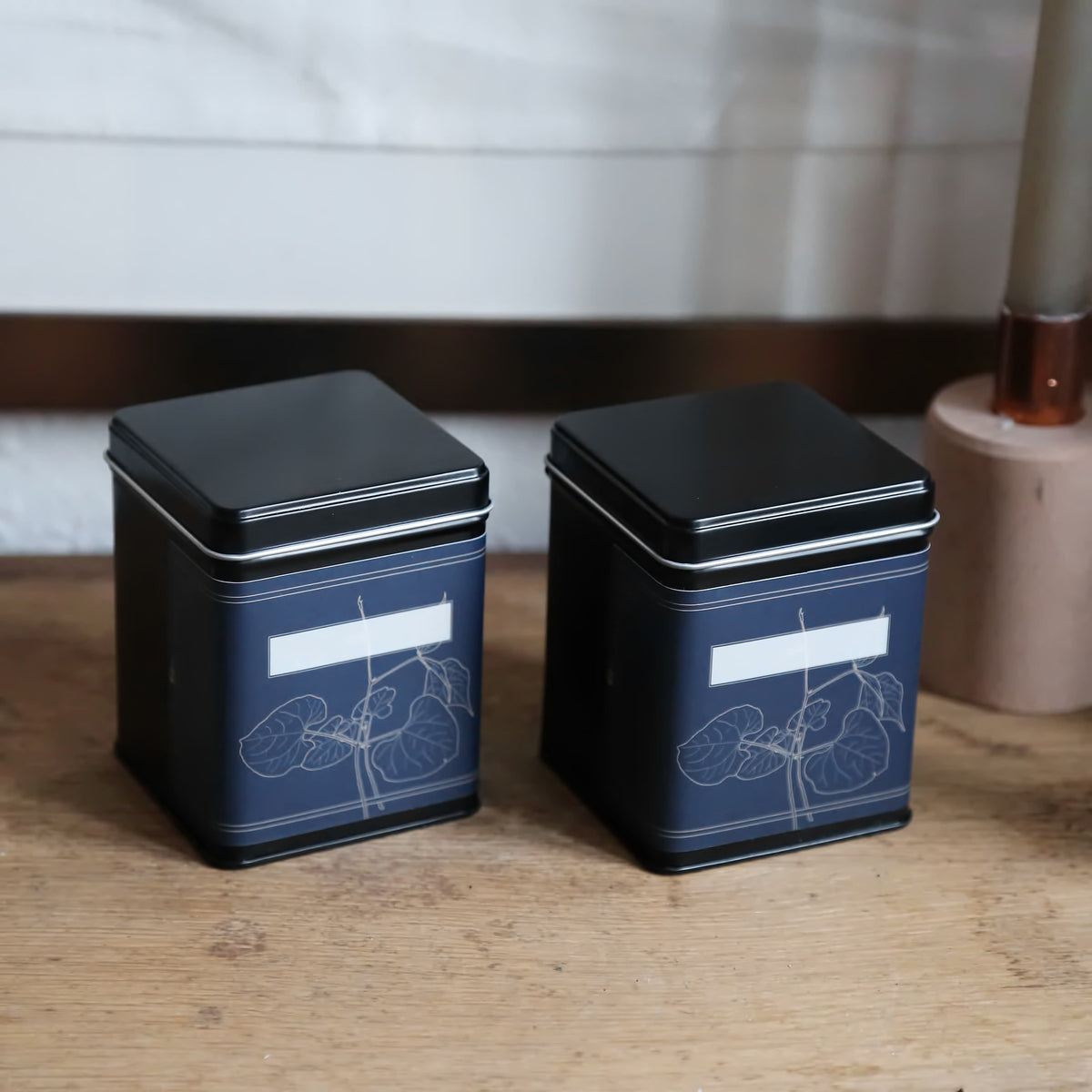 6er Set | WATSON klassische Teedose / Vorratsdose inkl. 6 klassischen Klebeetiketten zum Beschriften