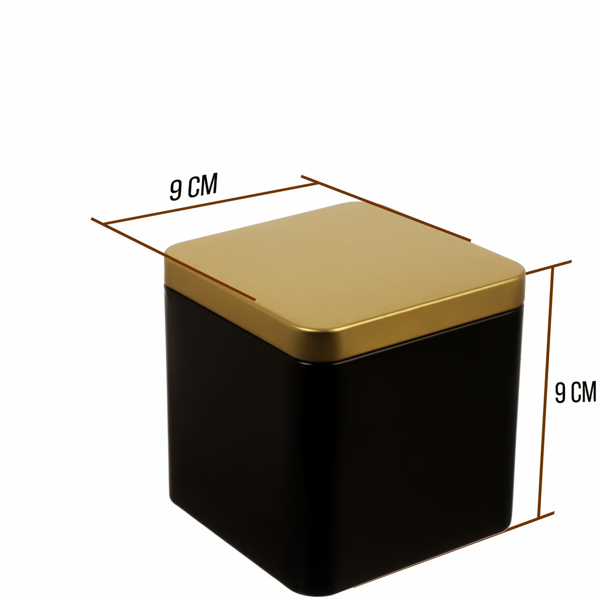 6er Set | GOLDI Junior edle Teedose / Vorratsdose  aromadicht | schwarz-gold