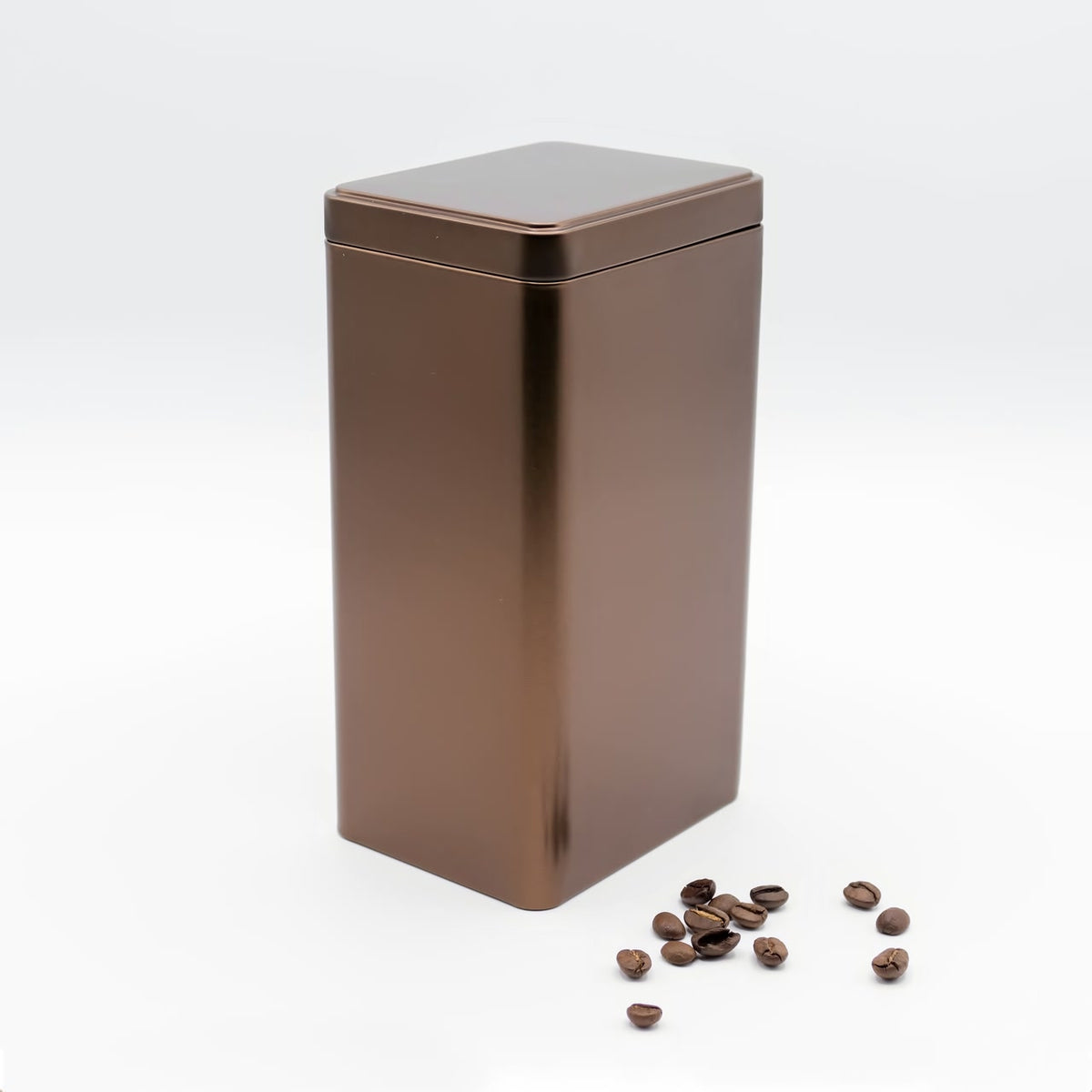 3er Set | BROWN eckige Kaffeedose / Teedose STAPELBAR, für je 500g Kaffee