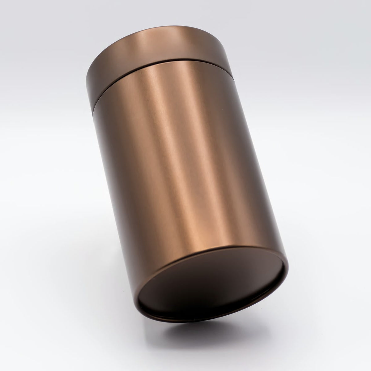 3er Set | EBO elegante Tee- / Vorratsdose 14,5 x 8,3 (H,ø) | metallic kaffeebraun
