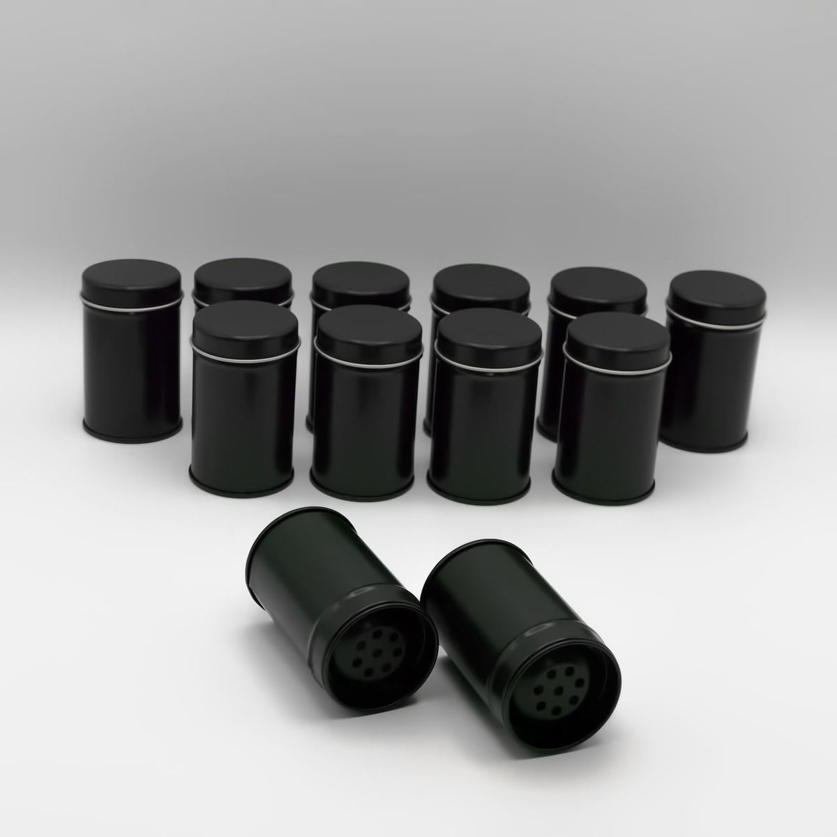 12er Set | NEKA puristische Gewürzstreuer mit 12 Streueinsätzen