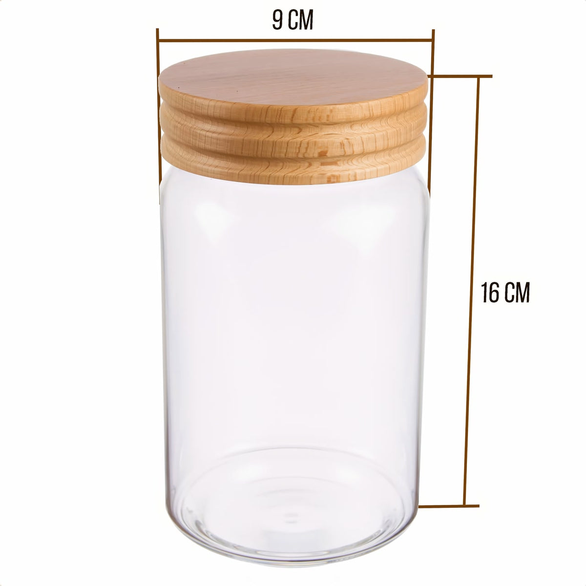 3er Set | Honey, Vorratsglas mit Buchendeckel, luftdicht aus Silikatglas | 2 x 700ML | 1 x 1600ML