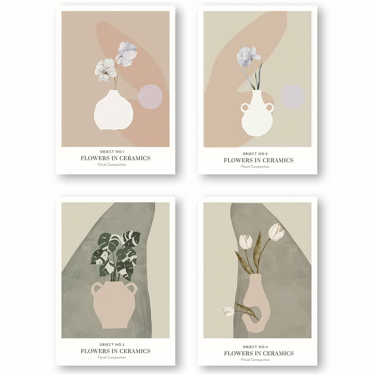 Dosenritter | Flowers Wandbilder Modern, Minimalistisch, Abstrakt, Druckbilder für Esszimmer, Wohnzi